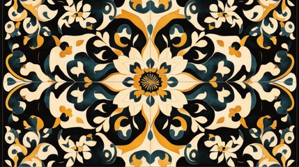 Poster - Creating symmetrical islamic tile patterns art studio design showcase contemporary environment artistic viewpoint bold concept