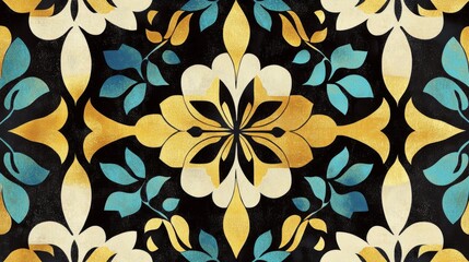 Poster - Creating a bold islamic tile pattern with symmetrical shapes art studio design project creative space artistic perspective islamic art