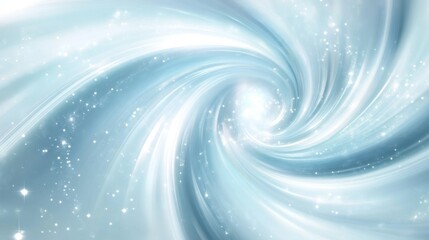 Poster - Swirling abstract design digital space graphic art virtual environment aesthetic perspective cool-toned blue and silver