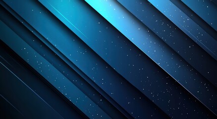 Poster - Abstract Background with Dark Blue Stripes and Shimmering Particles Creating a Modern Graphic Design Element for Various Projects