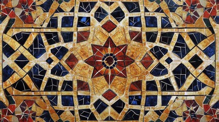 Poster - Creating a stunning traditional islamic mosaic design art studio mosaic artwork indoor artistic geo patterns