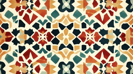 Poster - Creating intricate islamic tile patterns cultural heritage site art showcase traditional environment artistic perspective islamic geometry