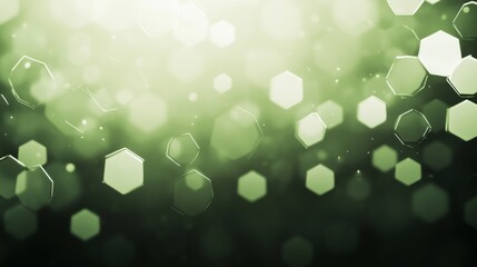 Poster - Gradient backdrop of green to white hexagon bokeh nature digital art abstract environment artistic viewpoint visual concept