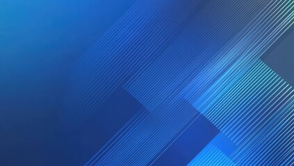 Poster - Abstract Blue Background with Diagonal Lines and Geometric Shapes for Design, Digital Art, and Creative Projects Exploration
