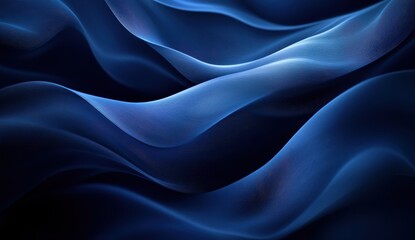 Poster - Abstract blue wavy texture with soft flowing lines creating a serene and tranquil backdrop suitable for various creative projects and modern designs