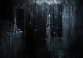 Poster - Abstract Dark Texture with Dripping Paint and Grunge Effect Enhancing Visual Depth for Creative Backgrounds and Artistic Projects