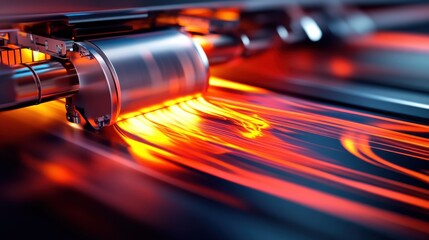Poster - Abstract Print Process with Vibrant Color Flow