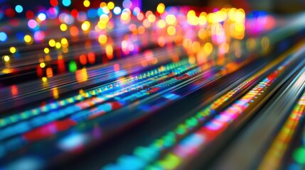 Poster - Abstract Light Patterns in a Colorful Display