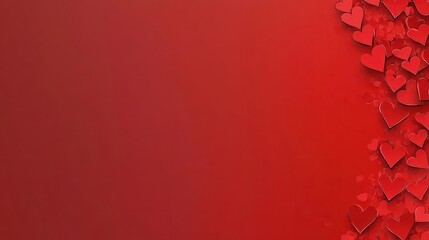 Aufkleber - Red Hearts Background Valentine's Day Romantic Design