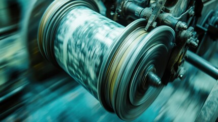 Poster - High Precision Printing Press in Motion