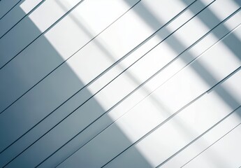 Poster - Abstract geometric patterns featuring shadows and light on a textured white surface with diagonal lines creating a modern and minimalist aesthetic