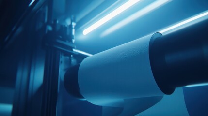 Poster - High-Speed Printer in Industrial Studio Environment