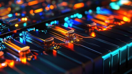 Poster - High-Tech Printing Equipment with Vibrant Colors