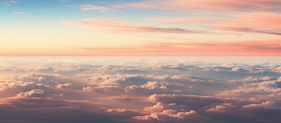 Aufkleber - pink and blue sunrise clouds over southern africa with soft pastel hues filling the sky and ample co