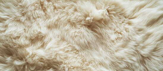 Fototapete - Cream-colored plush fabric with a velvety texture, creating a soft and inviting background with rich depth and visual appeal.