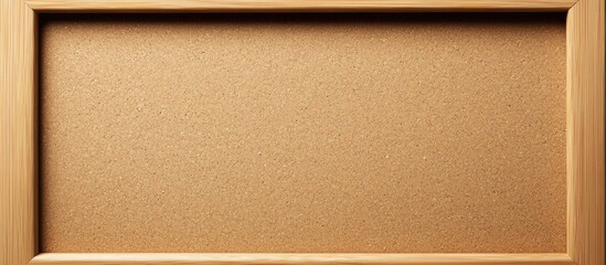 Poster - Beige corkboard frame design on a textured background ideal for showcasing invitations and cards with a clean, minimalistic layout centered in the image.