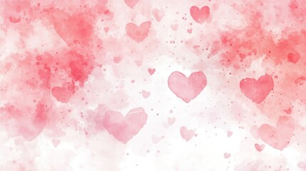 Poster - Creating romantic watercolor backgrounds for love notes art studio digital background soft lighting close-up subtle palette