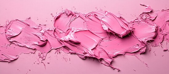 Poster - Vivid pink textured backdrop with dynamic brush strokes and splotches creating an expressive artistic foundation of light to deep pink hues.
