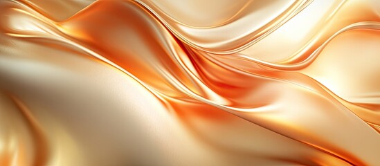 Poster - Vibrant textured background with golden and orange swirls creating a captivating flow and rich visual effect in warm tones.
