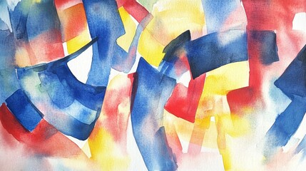 Poster - Creating vibrant abstract watercolors studio art piece creative space close-up deep shades of red