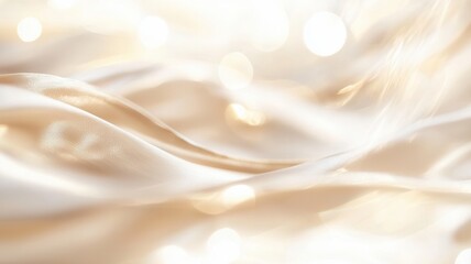 Aufkleber - Smooth golden, flowing metallic waves create an elegant and abstract design, perfect for background and design projects