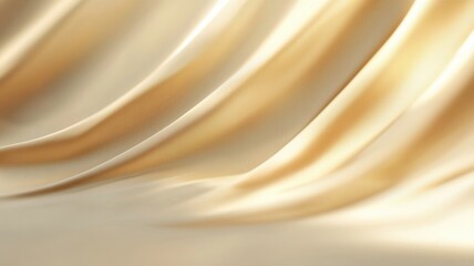 Aufkleber - Smooth golden textile, flowing metallic waves create an elegant and abstract design, perfect for background and design projects