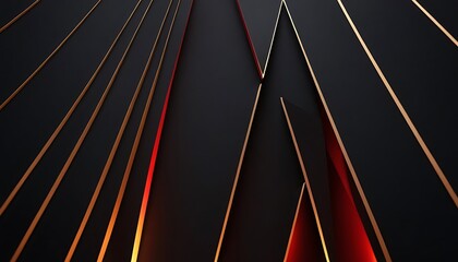 Poster - Luxury red gold title border background Black abstract text banner Blank vip backdrop with golden frame Copy space,3d rendering red transparent abstract background,6