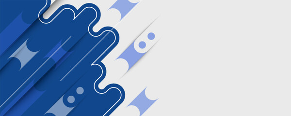 Poster - blue abstract background with red diagonal lines