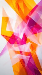 Aufkleber - Vibrant abstract geometric design featuring sharp angles and bright colors in a dynamic composition