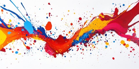 Aufkleber - Dynamic splatter texture showcasing vibrant colors and energetic movement through abstract artistry
