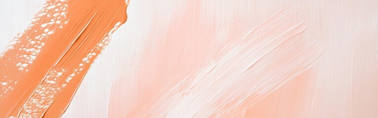 Poster - Elegant pastel peach strokes create a soothing atmosphere in modern art display