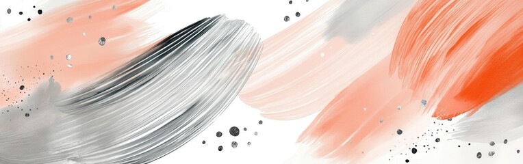Poster - Elegant pastel brush strokes create a harmonious blend of colors and textures in a modern art style design
