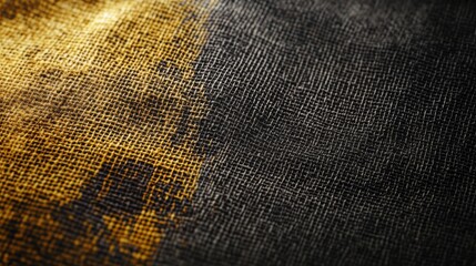 Poster - Burlap texture featuring a vibrant gradient transitioning from dark hues to warm tones