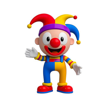April Fool's Day 3D Render Clown full body 02