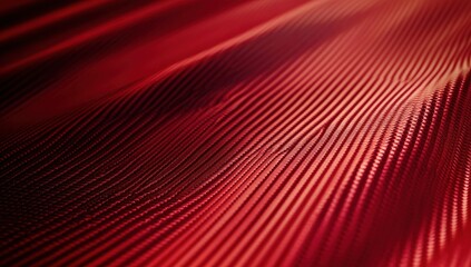 Poster - Close-up View of Dark Red Textured Fabric with Soft Waves and Undulating Patterns Capturing Light and Shadow for Textile Design Projects