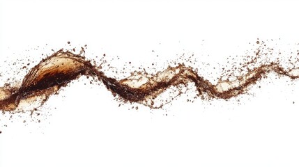 Poster - A vivid and lively abstract art piece with flowing liquid splashes and motions, characterized by dynamic organic swirls, waves, and ripples that exude energy and fluidity