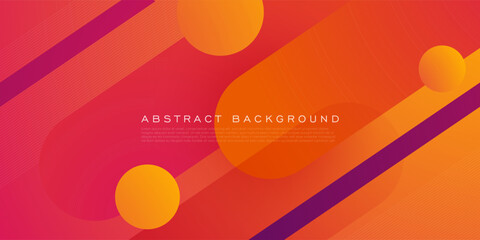Wall Mural - abstract dynamic colorful 3d background with orange gradient color design. overlap shapes simple pat