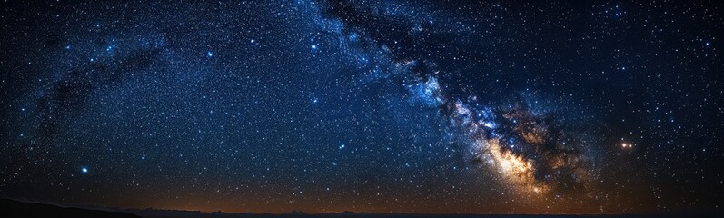 Wall Mural - Starry night sky with a few stars