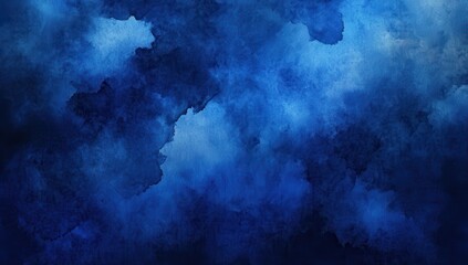Poster - Deep Blue Abstract Background with Textured Cloud Patterns Ideal for Design Projects and Creative Applications