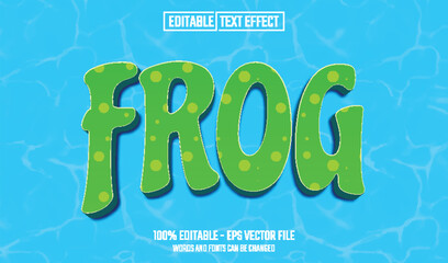 Wall Mural - frog editable text effect