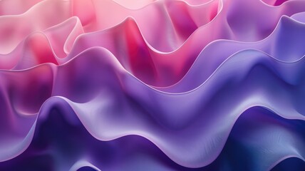 Poster - Colorful flowing digital waves in blue and pink. Digital artwork of transparent fluid or liquid with vibrant gradient blue and purple color. Modern design and technology concept. Futuristic. AIG53.
