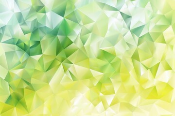 Poster - Abstract geometric shapes with yellow and green hues. Background image of 3D rendering geometric shape with yellow and green. Digital art for fresh and modern design. Greenery background. AIG51.
