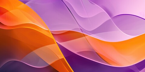 Poster - Abstract overlapping shapes in orange and pink tones. Digital art for vibrant design. Background image of 3D rendering artwork geometric shape with purple and orange. Technology innovation. AIG51.