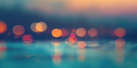 Poster - Soft blurred pink and blue bokeh light background. Abstract image of pink and blue with light and wavy texture with line. Digital art for dreamy and serene design. Technology innovation design. AIG51.