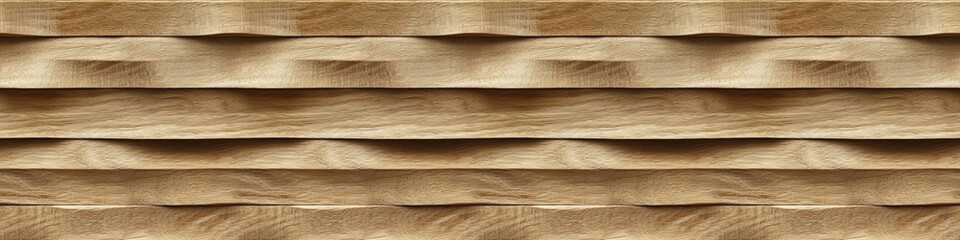 Poster - Wood background banner panorama long banner - Brown wooden acoustic panels wall texture , seamless pattern, horizontal