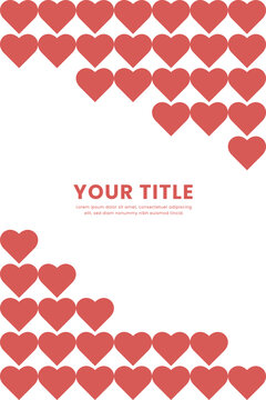 Abstract geometric love heart background poster design