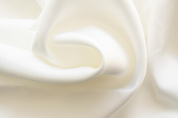 Wall Mural - abstract white fabric soft wave smooth texture surface background