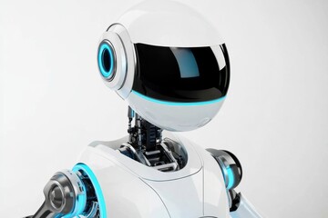Poster - Futuristic robot design showcasing advanced technology and sleek aesthetics