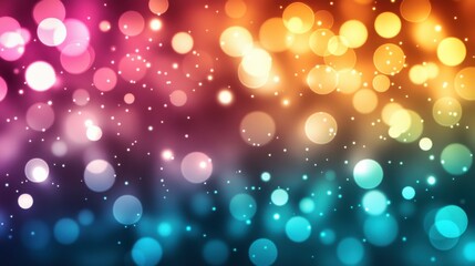 Poster - bright vivid gradient with artistic blurs and bokeh effect