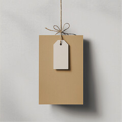 Poster - simple cardboard tag hanging from string, perfect for gifts or labeling